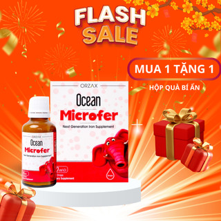 Sắt hữu cơ nhỏ giọt Orzax Ocean Microfer - Bổ sung sắt giúp trẻ phòng ngừa và cải thiện thiếu máu, thiếu sắt 30ml