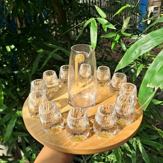 Set 6 ly uống r ượu, bình rót pha lê, vàng 24k(khách chọn hàng theo phân loại)