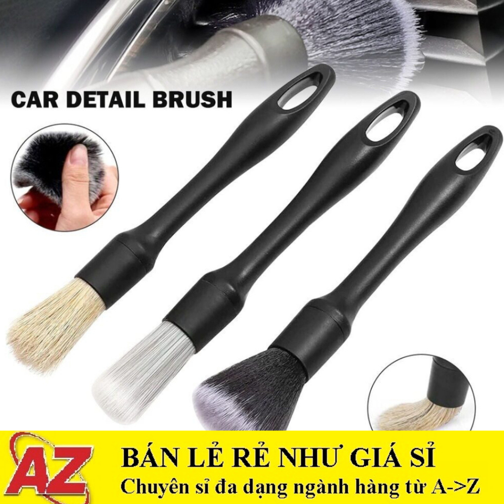 Bộ 3 Cọ Rửa Xe Cao Cấp, Cọ Vệ Sinh Xe, Vệ Sinh Chi Tiết Nội Thất