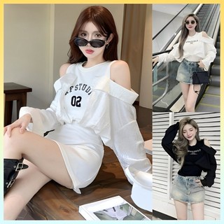  Áo len nữ PHỐI SƠ MI TRỄ VAI kiểu dáng độc đáo năng động - L2M