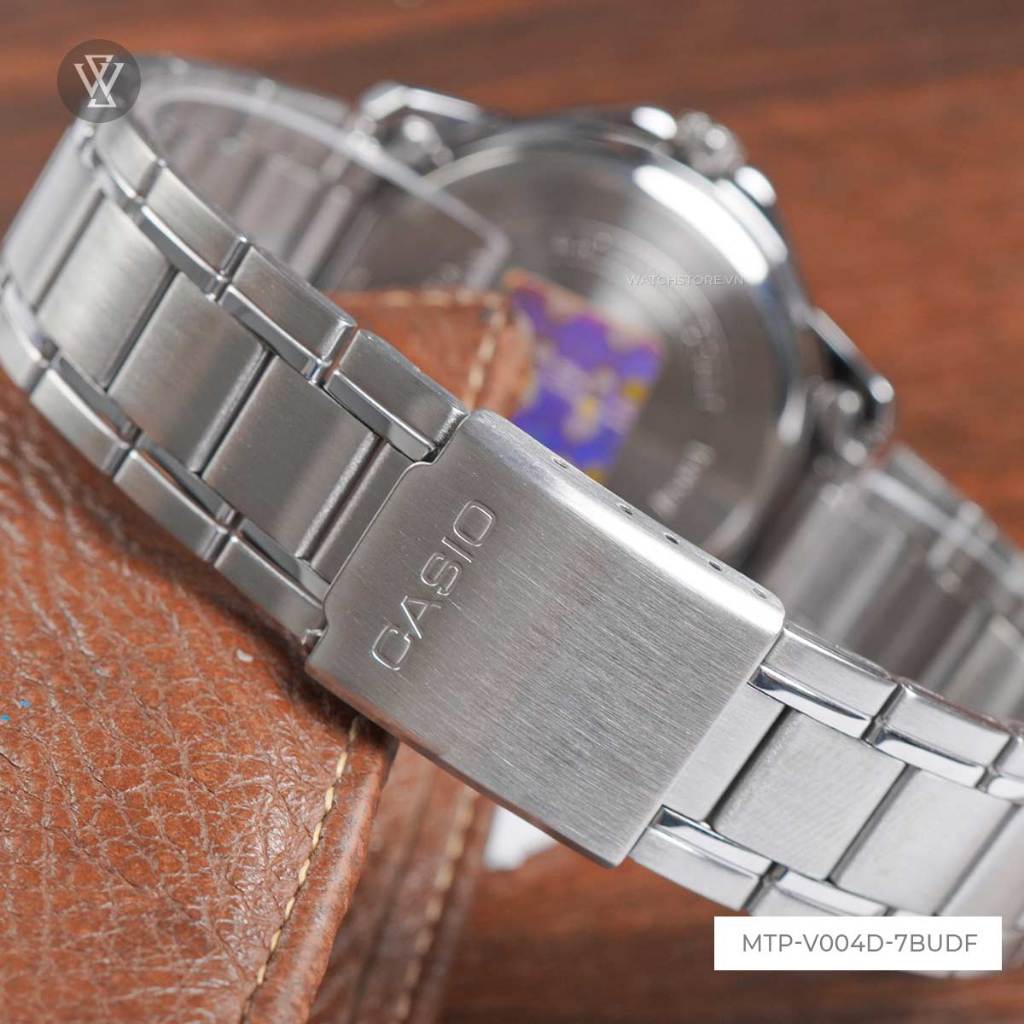 Đồng Hồ Quartz Nam Casio WATCHSTORE MTP-V004D-7BUDF Mặt Kính Khoáng 41.5mm, Dây Đeo Kim Loại Và Vỏ Thép Không Gỉ