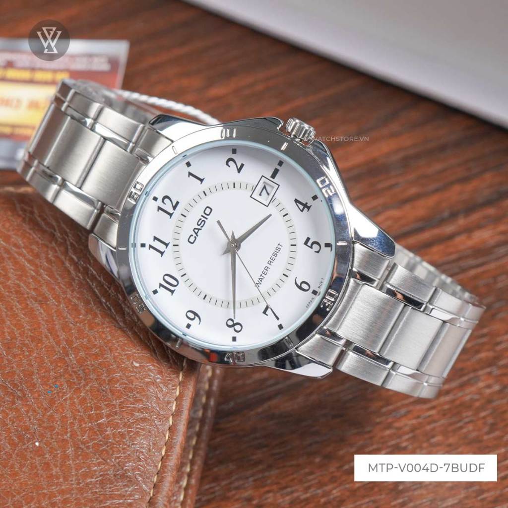 Đồng Hồ Quartz Nam Casio WATCHSTORE MTP-V004D-7BUDF Mặt Kính Khoáng 41.5mm, Dây Đeo Kim Loại Và Vỏ Thép Không Gỉ