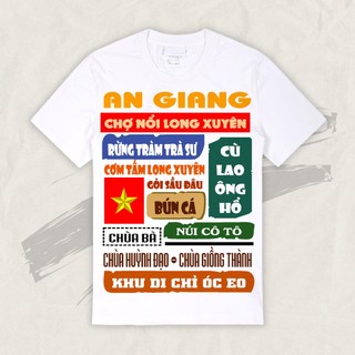 Áo thun unisex 63 Tỉnh Thành An Giang - Chợ nổi Long Xuyên