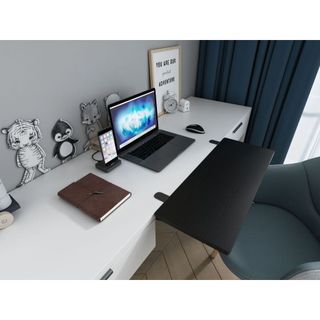 Kệ gỗ mở rộng bàn làm việc gắn bàn, kệ bàn phím, giá đỡ bàn phím không cần khoan trên bàn tiện lợi dễ dàng tháo lắp