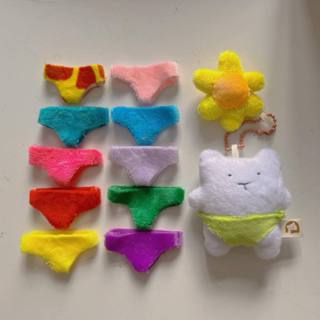 Móc khoá thịnh dễ thương - gấu bông đình may