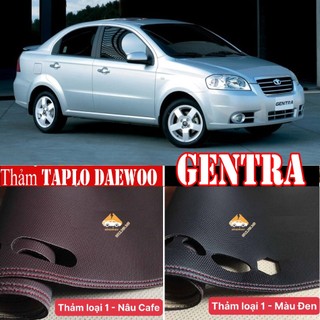 Thảm phủ taplo gentra 2006,2007,2008,2010,2011,2012,2013,2014,2015 da vân carbon và nhung lông cừu cao cấp 3 lớp