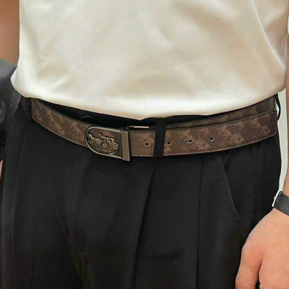 Thắt lưng nam da thật COACH full box tặng kèm 2 mặt khóa