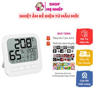 Nhiệt ẩm kế điện tử, nhiệt kế phòng cho bé đo nhiệt độ và độ ẩm trong phòng