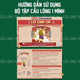 Tờ hướng dẫn chơi cầu 1 mình trong nhà, cầu bay ngược lại tập luyện cầu lông một mình
