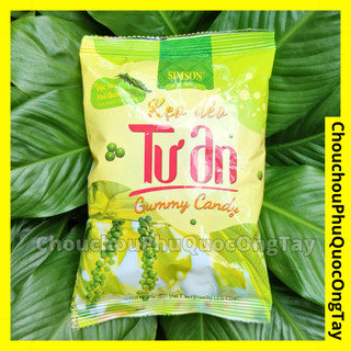 Kẹo dẻo tiêu xanh phú quốc, gói 100g, kẹo tiêu sim sơn - đặc sản phú quốc