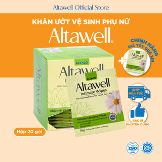 Khăn Vệ Sinh Vùng Kín Altawell Initimate Wipes Lau Sạch Côbé, Giảm Viêm Nấm, Khô Rát, Cân Bằng pH
