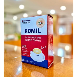 [4in1 - SỮA DỪA] Cà phê hòa tan sữa dừa Romil 192g (12g x 16gram)