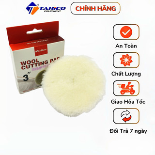 Phớt Lông Cừu Xoắn Đánh Bóng 3 Inch Phá Xước MAXSHINE WOOL CUTTING PAD 2061080R Dùng Cho Máy Đánh Bóng