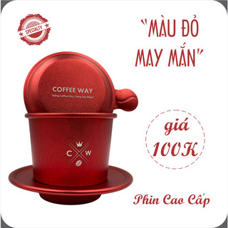 Phin "màu đỏ - may mắn" sơn tĩnh điện "chất lượng cao" - coffee way