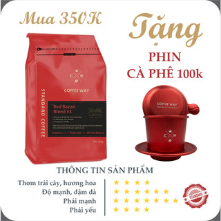 Cà phê nguyên chất Robusta và Arabica Đất đỏ Bazan - Coffee Way - Red Bazan Blend #3.