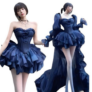    Loại 1   Set áo corset + chân váy xoè  cap cấp - 007 