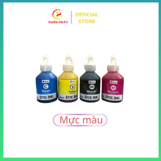 [COMBO4 Màu] Bộ mực in 4 màu DYE-INK chất lượng cao 100ml/1lọ Công nghệ Hàn Quốc