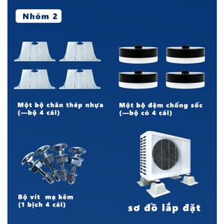 CHÂN KÊ GIÀN NÓNG ĐIỀU HÒA - Đài Loan (bộ 4 chân)