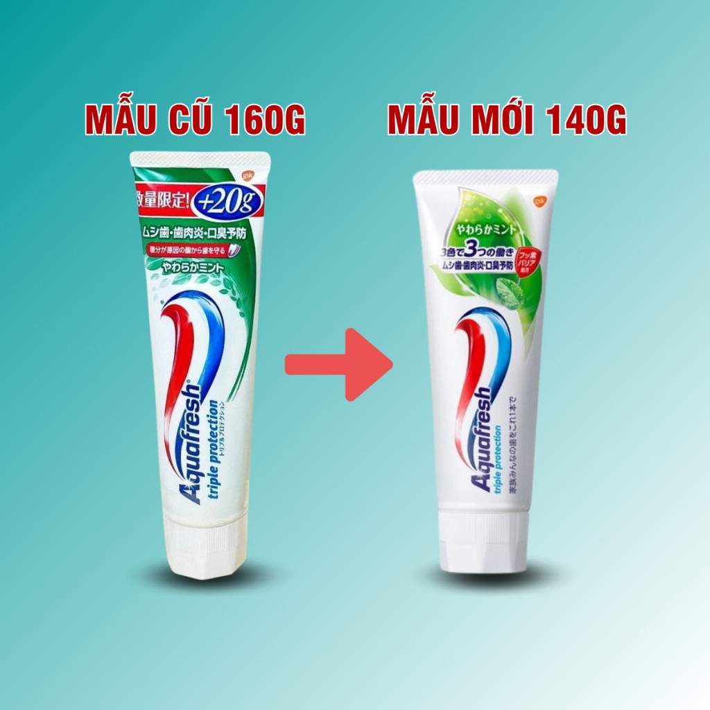 Kem Đánh Răng Aquafresh Nhật Bản màu xanh lá 140g - Shop hàng Nhật Kenbi