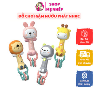 Đồ chơi gặm nướu có phát nhạc được làm từ chất liệu nhựa ABS cao cấp và silicon mềm mại (tặng kèm pin)