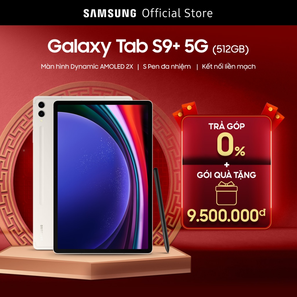 [Kiểm Tra Ví Mã 6%] Máy tính bảng Samsung Galaxy Tab S9+ 5G 512GB