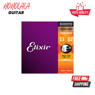 Dây đàn Guitar Acoustic Elixir Phosphor Bronze Nanoweb 11|52