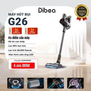  Máy hút bụi cầm tay không dây DIBEA G26 lực hút siêu mạnh 28000PA lọc sạch hoàn toàn bụi mịn. 