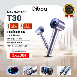 Máy sấy tóc ion âm tốc độ cao DIBEA T30, tuần hoàn nhiệt độ, màn hình Led hiển thị thông minh.