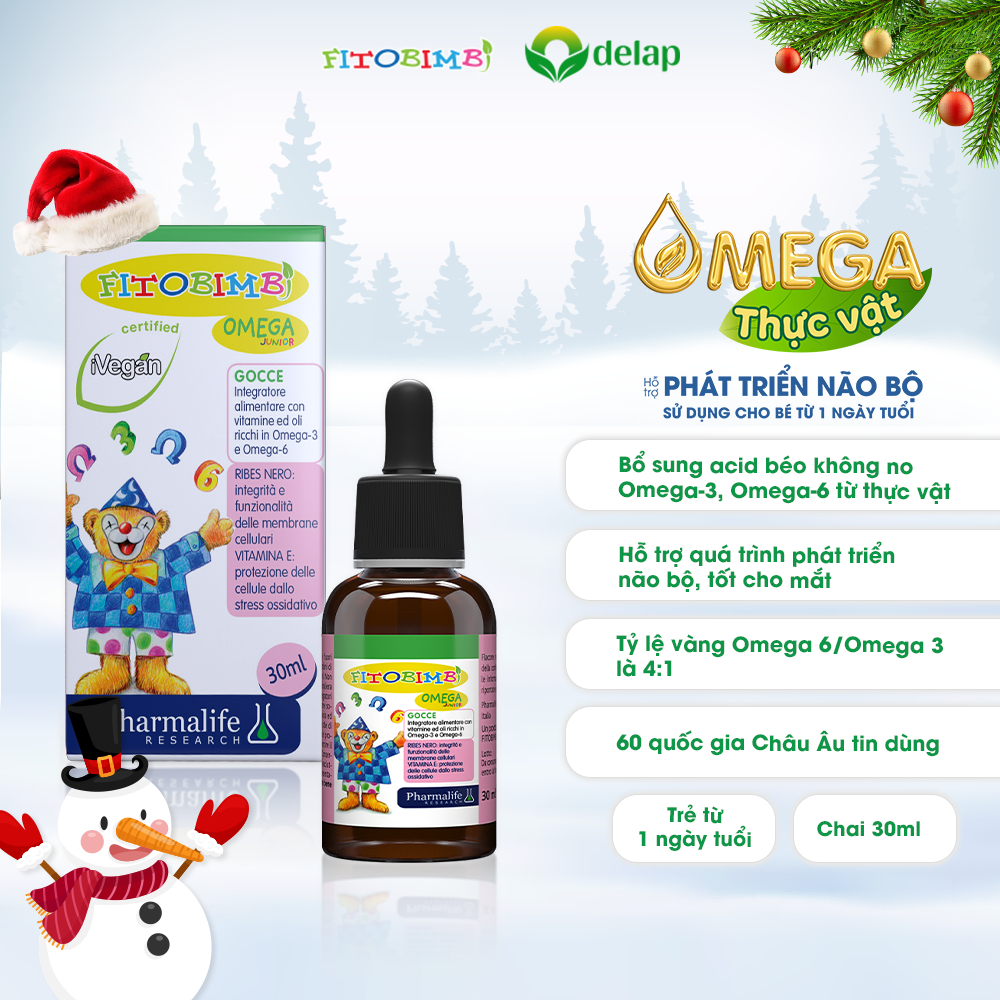 Siro Hỗ Trợ Phát Triển Não Bộ, Tốt Cho Mắt FITOBIMBI OMEGA JUNIOR