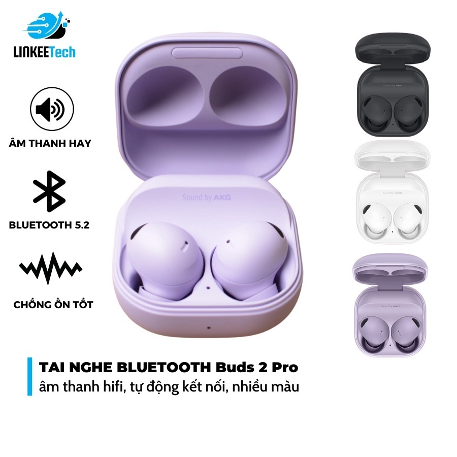 Tai Nghe Bluetooth Không Dây Galaxy Buds 2 Pro Âm Thanh Hay Chống Nước Chống Ồn Thiết Kế Ấn Tượng- TECHZONE