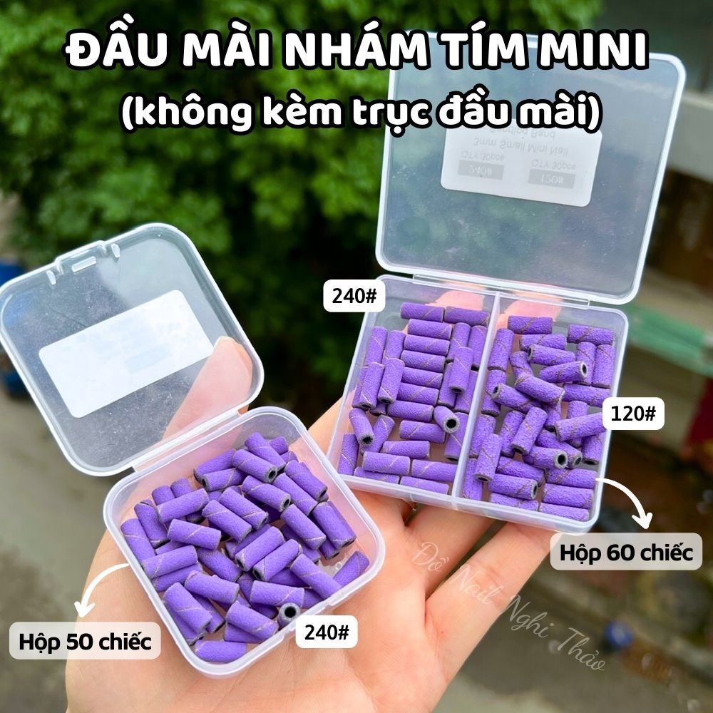 Đầu mài nhám tím mini CENA hộp 60 chiếc NGHI THẢO