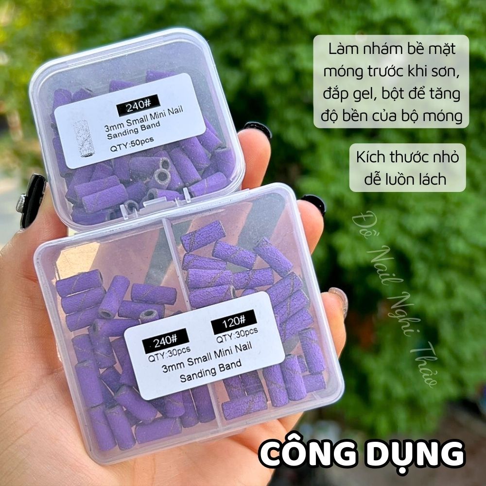 Đầu mài nhám tím mini CENA hộp 60 chiếc NGHI THẢO