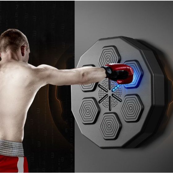 Máy đấm boxing có nhạc kết nối Bluetooth có hiệu ứng ánh sáng treo gắn tường