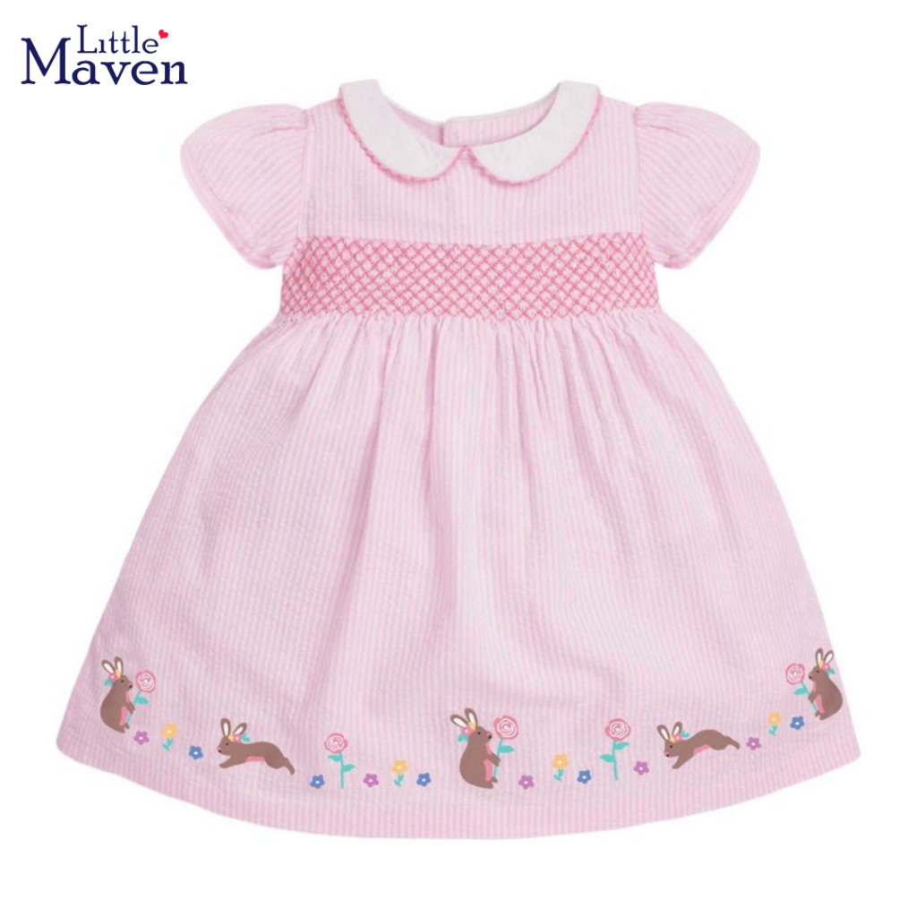 BST váy hè đáng yêu cho bé gái Little Maven thời trang trẻ em từ 2-7 tuổi