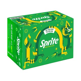 Thùng 12 lon và Lốc 6 chai nước ngọt có ga Sprite hương chanh 390ml và 320ml