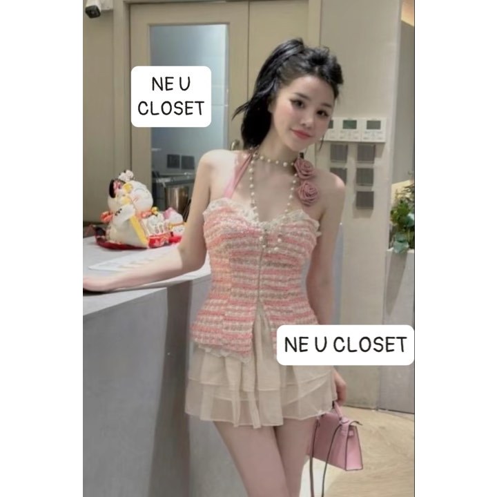 [SET THIẾT KẾ] [Mã freeship "NEUCFSHIP"] Set áo dạ kèm chân váy tơ set áo dạ kẻ set ăn cưới set đi t