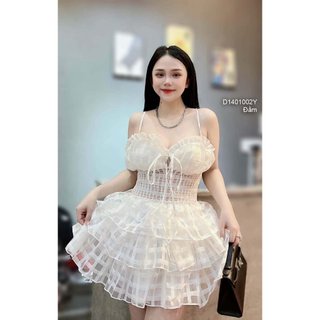 Đầm kiểu 2 dây bèo tầng cúp ngực hàng đẹp! TOMBI SHOP