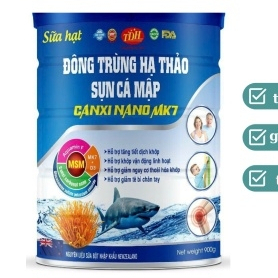 Sữa Bột Sụn Cá Mập canxi nano MK7 Hỗ trợ cơ xương khớp chắc khoẻ| sữa đông trùng hạ thảo sụn cá mâp