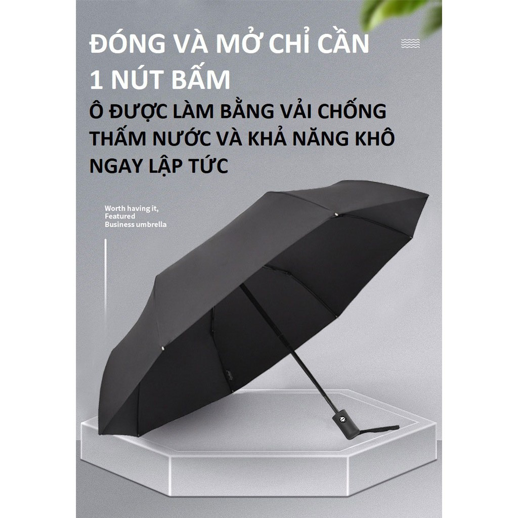 Ô che mưa che nắng trong suốt gấp gọn loại lớngapgo cầm tay chính hãng D1158 dòng 2023 cao cấp cán dài bền bỉ, chống lật