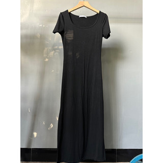 Đầm thun body siêu co giãn sẻ tà 2bên size M 2hand