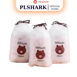 Túi Bọc Thực Phẩm PLSHARK Co Giãn Siêu Dai Có Chun Bọc Tiện Lợi Set 100 Chiếc