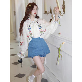Set áo croptop chân váy hoa