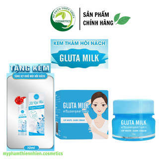Kem thâm nách Gluta Milk giảm thâm ngăn mùi cơ thể hiệu quả hộp 15gr