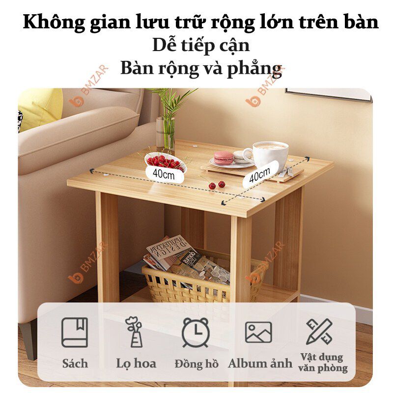 BMZAR Bàn trà Bàn Mini Vuông Bàn Sofa Góc Bàn Cạnh Giường Ngủ Phòng Khách Phòng Ngủ | BigBuy360 - bigbuy360.vn
