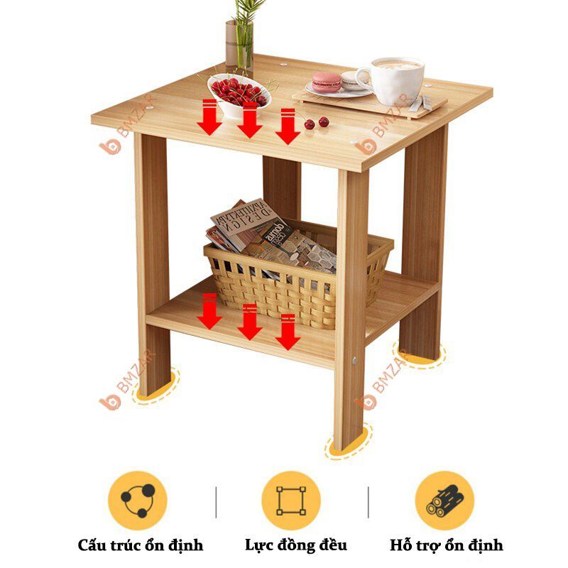 BMZAR Bàn trà Bàn Mini Vuông Bàn Sofa Góc Bàn Cạnh Giường Ngủ Phòng Khách Phòng Ngủ | BigBuy360 - bigbuy360.vn