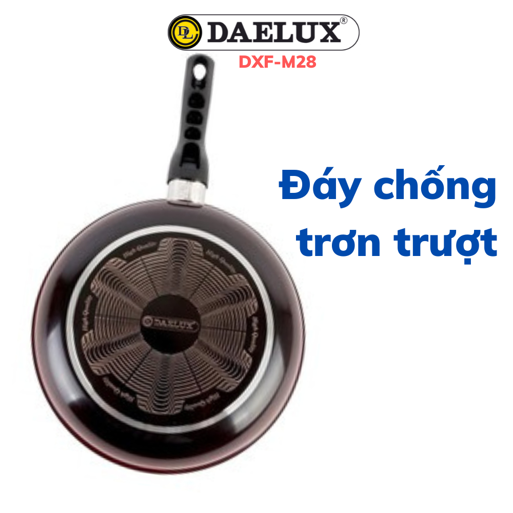 Chảo cạn chống dính phủ đá hoa cương |Daelux 28cm Made in Korea DXF-M28 tỏa nhiệt đều