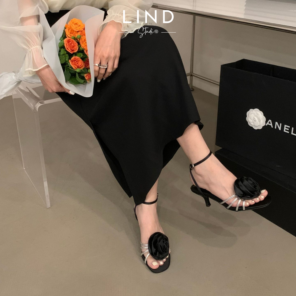 Sandal hoa hồng gót 5p UniDSN QCCC - S108 - LinD