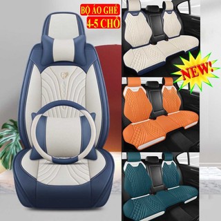 Bộ Lót ghế Da Ô Tô 4 5 chỗ Full xe đầy đủ Nappa cao cấp, Áo Ghế da bọc ghế ô tô xịn chất liệu da Nappa
