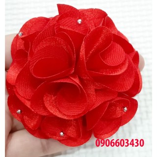 Hoa vải, hoa hồng vải, đính kết quần áo thời trang, áo dài, giày dép, mũ nón, túi xách