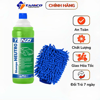 Nước rửa xe tenzi shampo neutro 1l a-05-1 tặng găng tay rửa xe